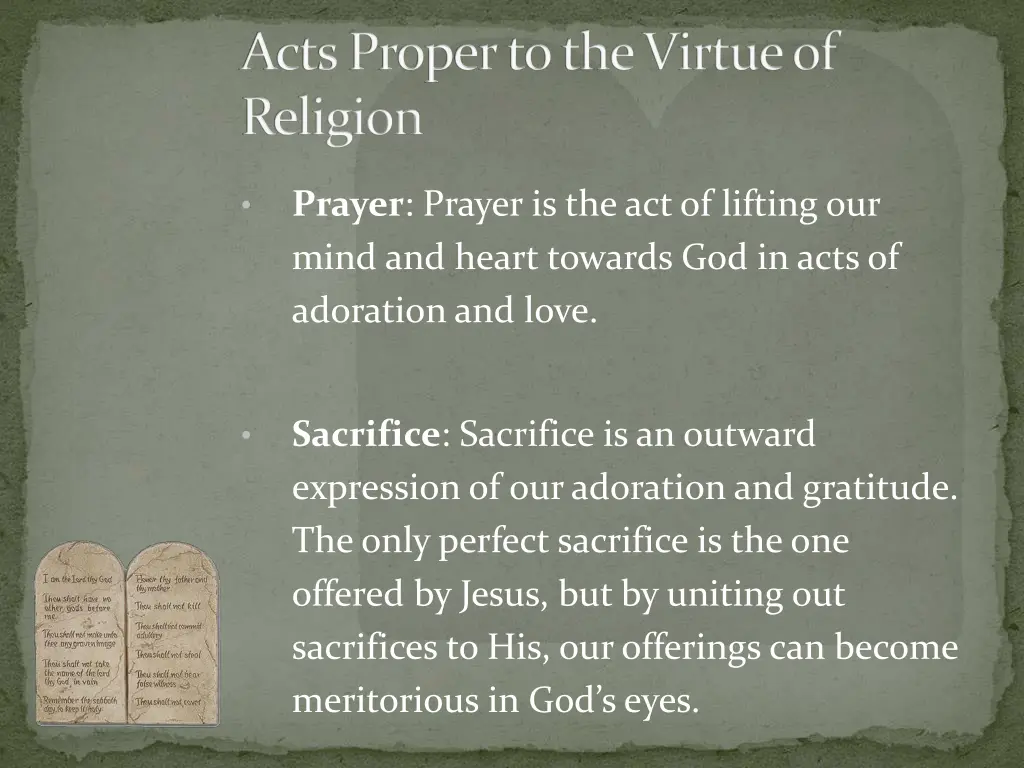 acts proper to the virtue of religion