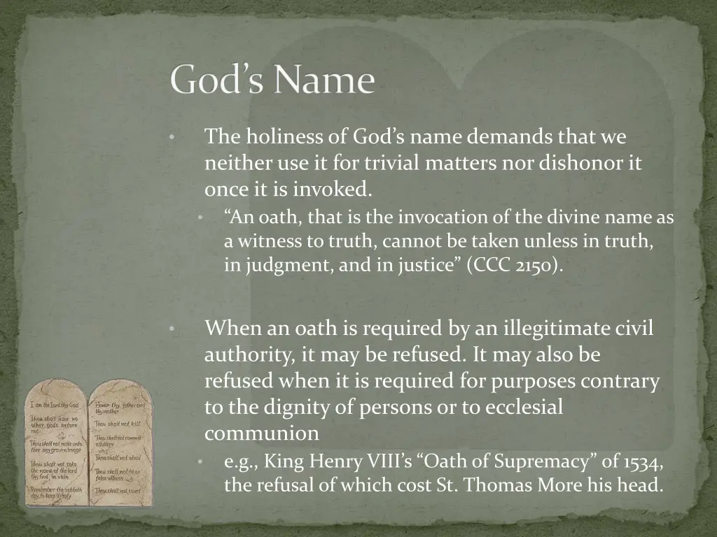 god s name