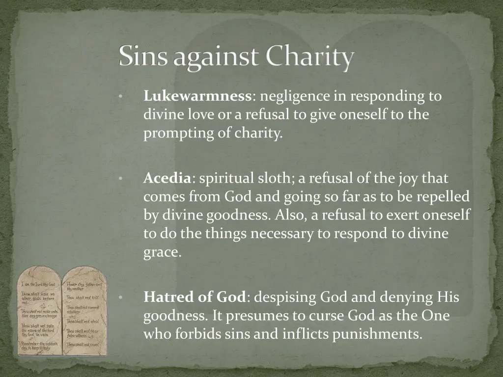 sins against charity