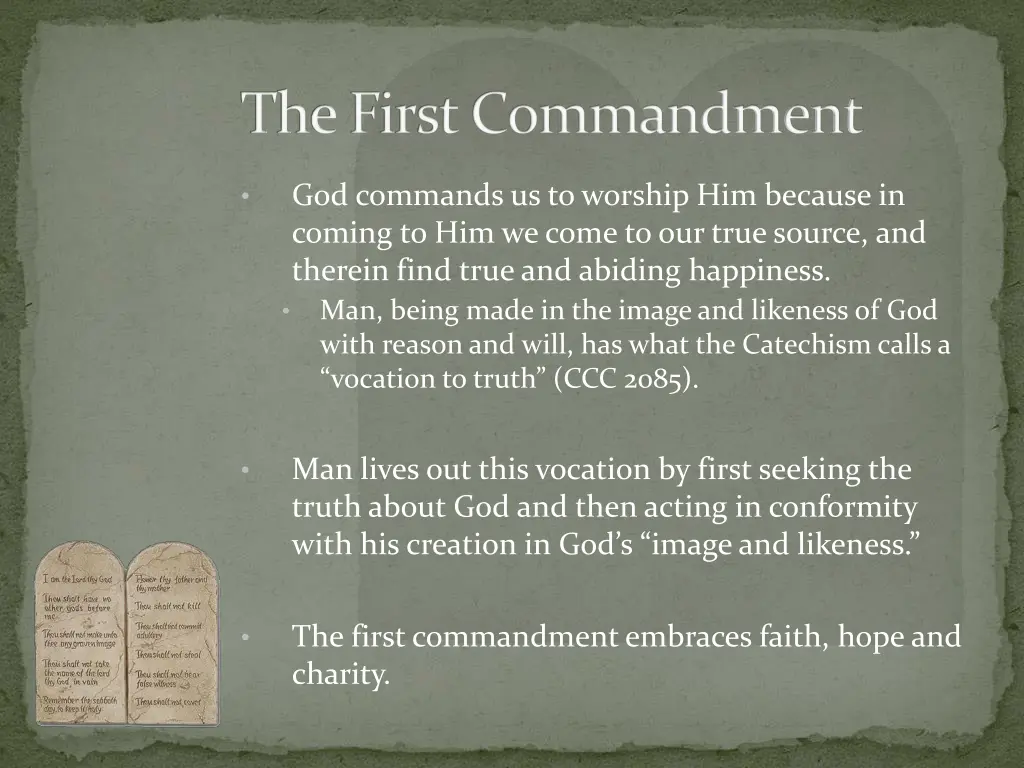 the first commandment 1