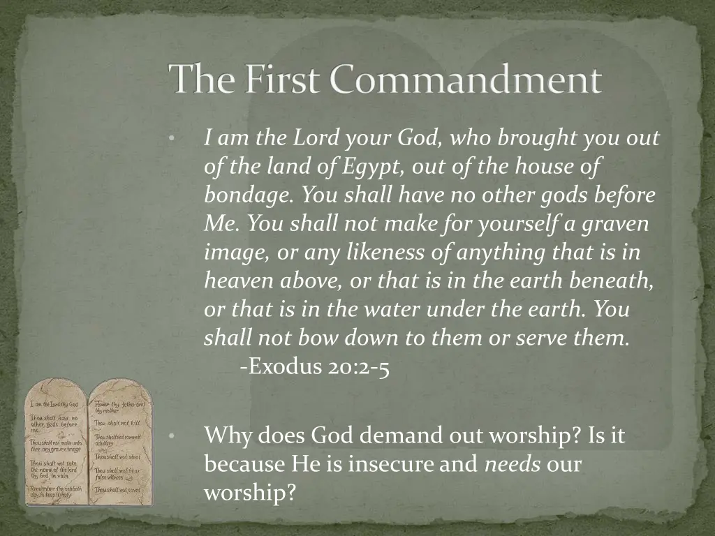 the first commandment