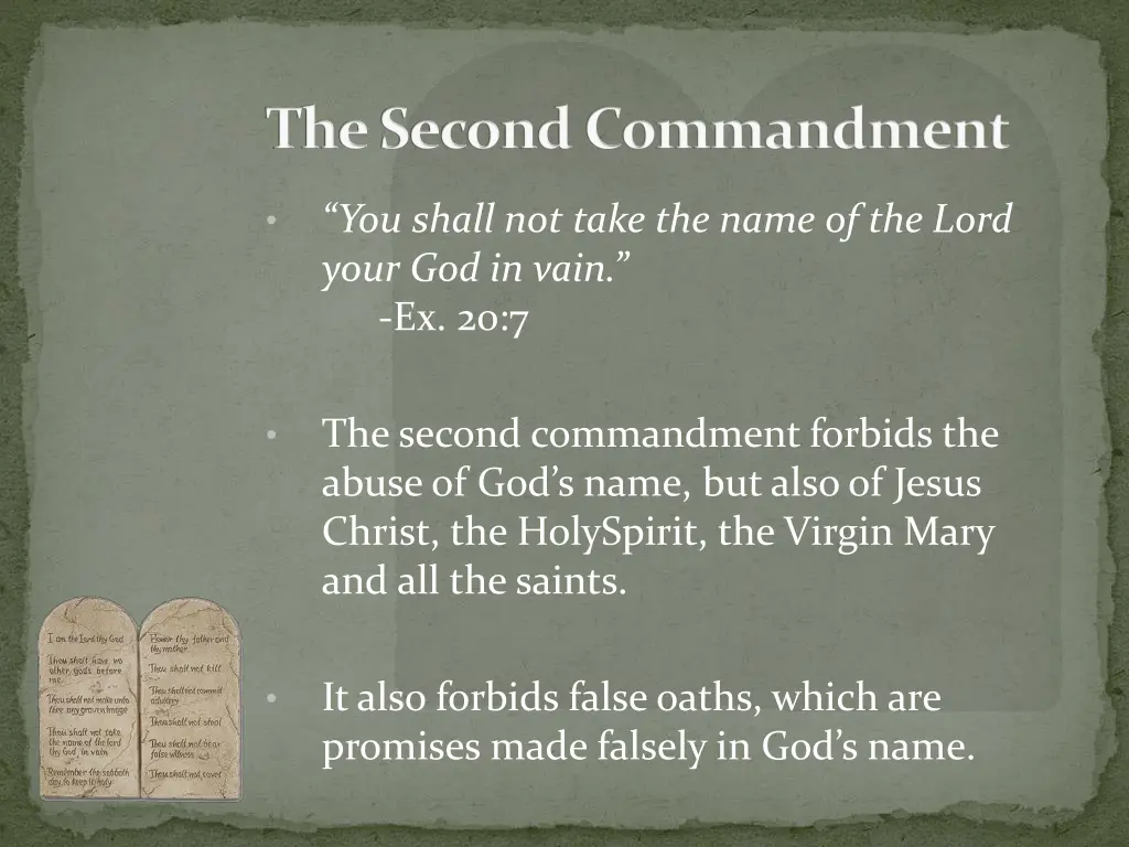 the second commandment