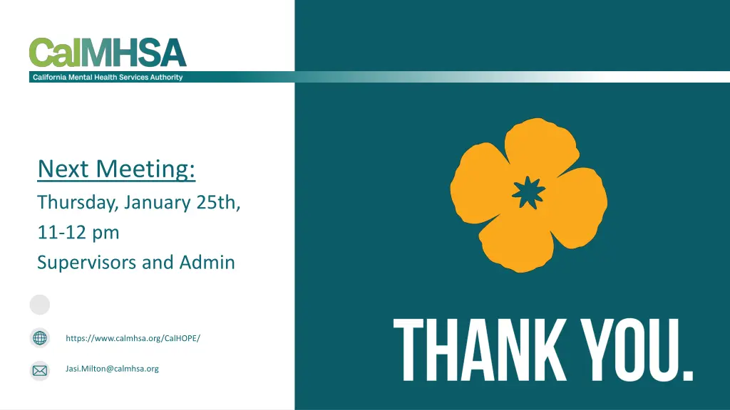 next meeting thursday january 25th