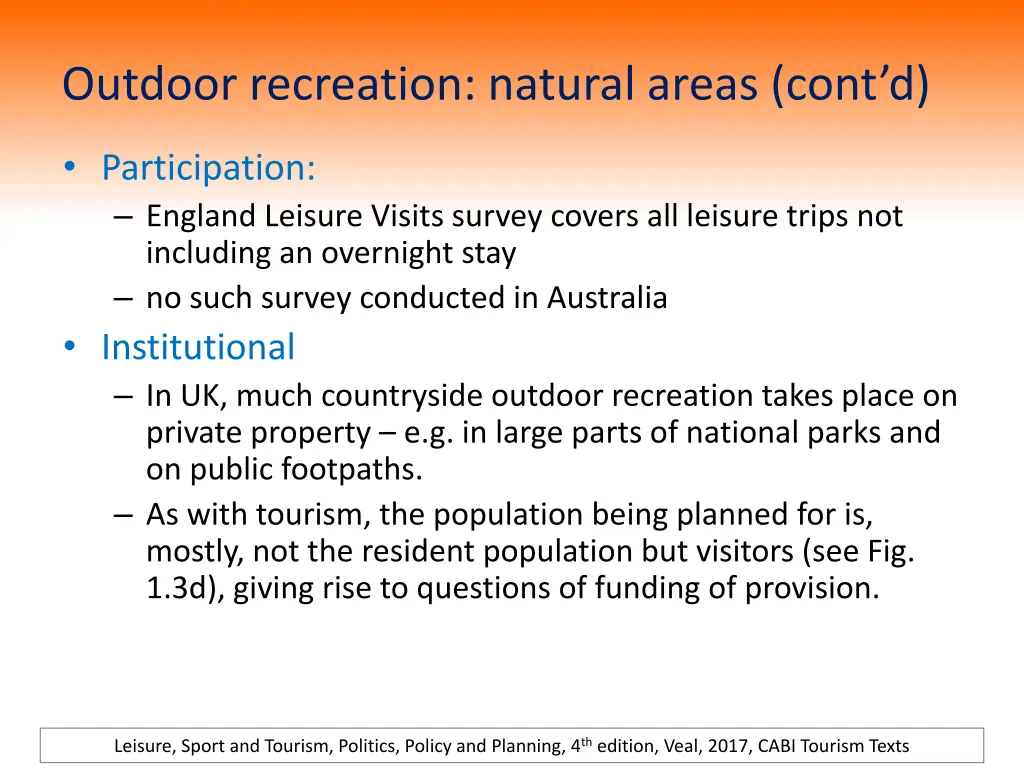 outdoor recreation natural areas cont d