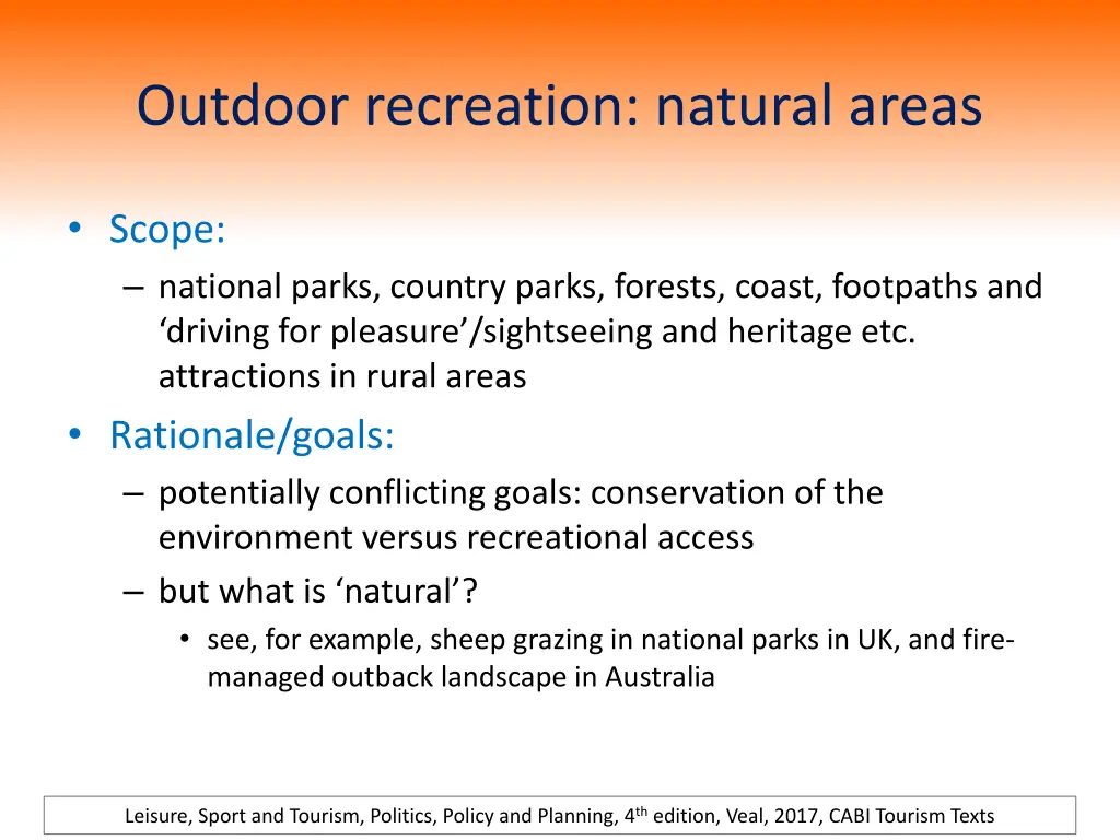 outdoor recreation natural areas