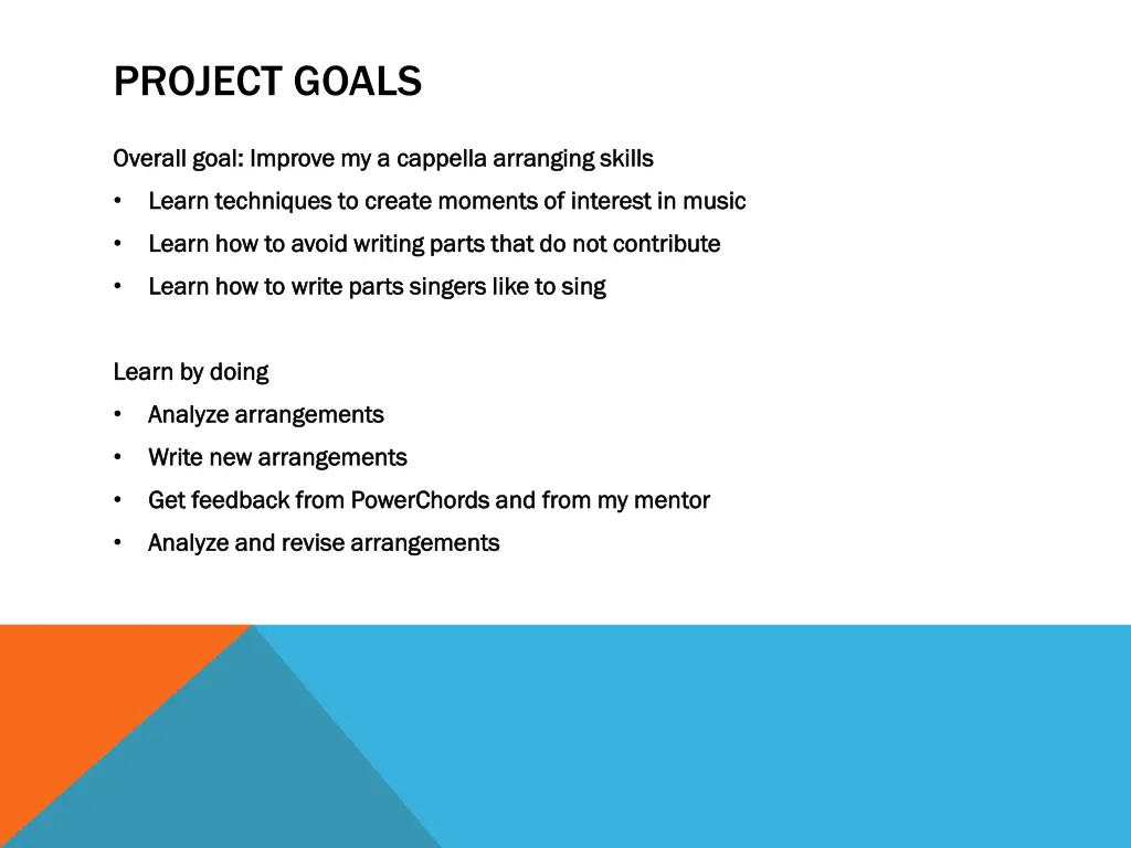 project goals
