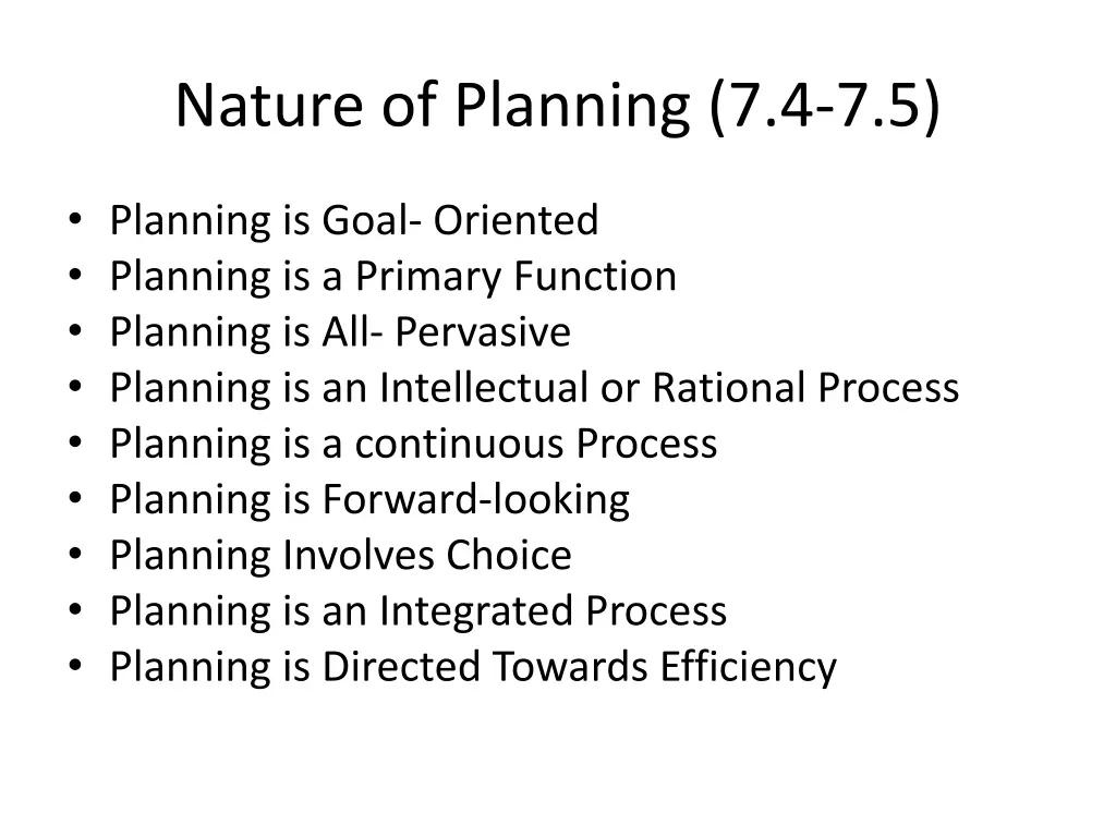nature of planning 7 4 7 5