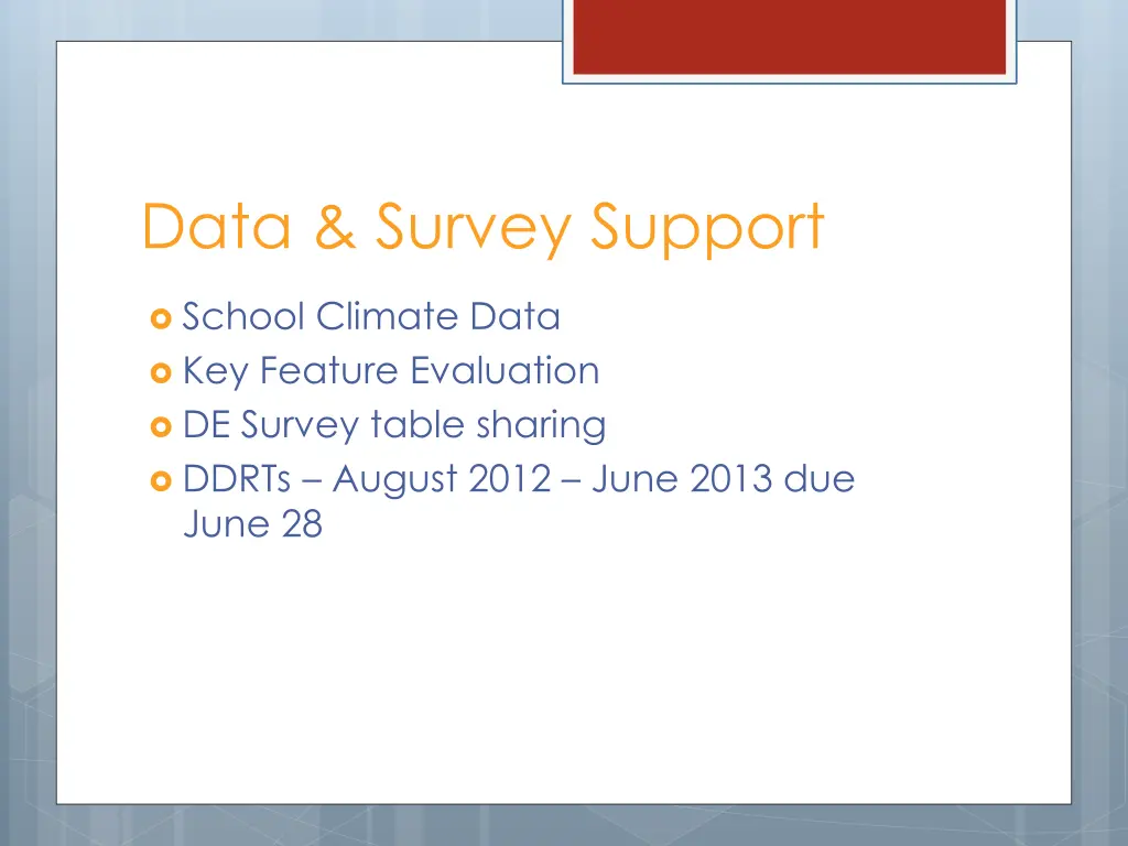 data survey support