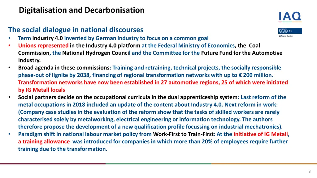digitalisation and decarbonisation