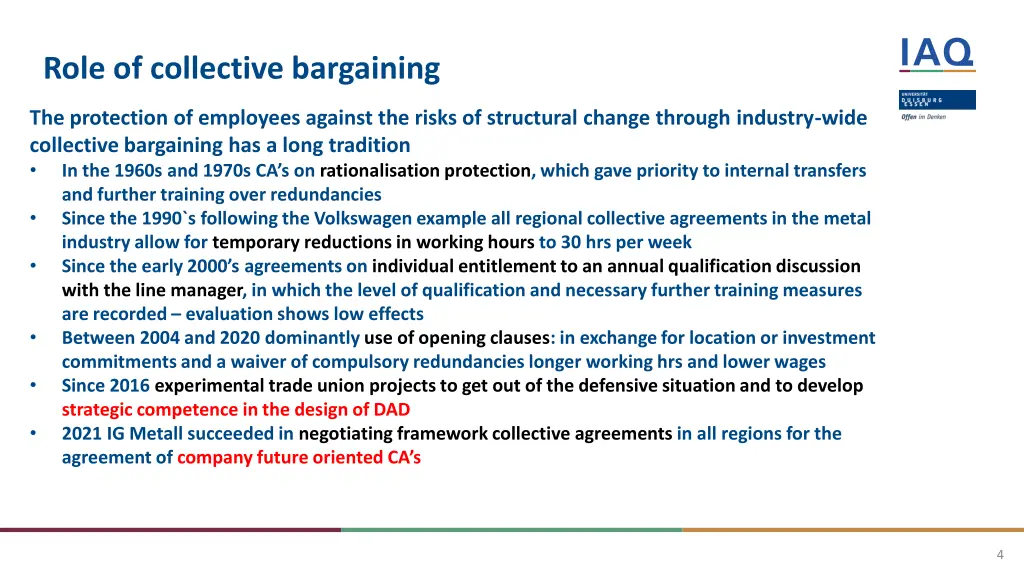 role of collective bargaining