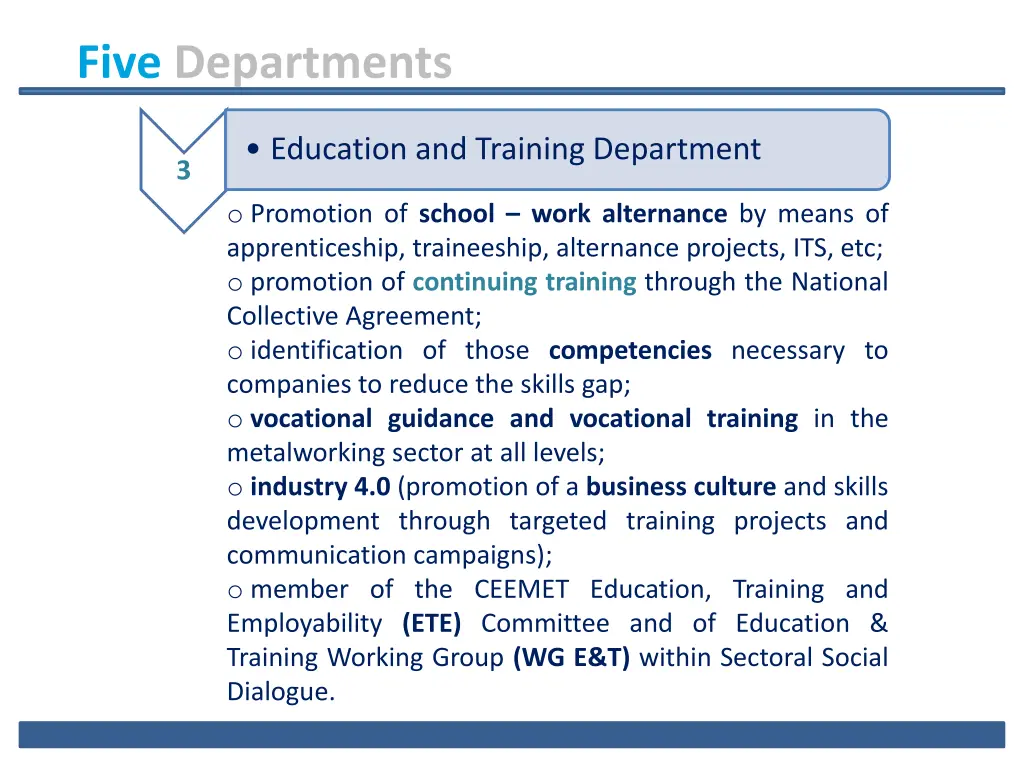 five departments 3