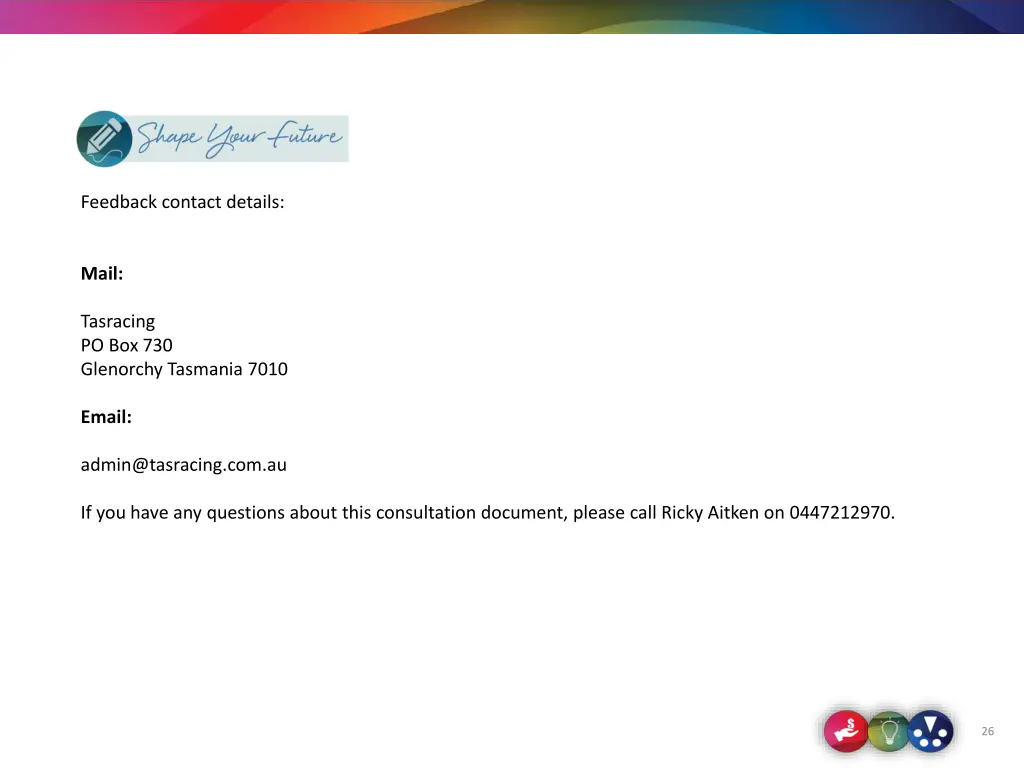 feedback contact details