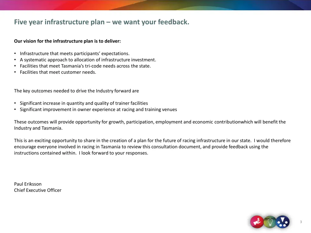 five year infrastructure plan we want your 1