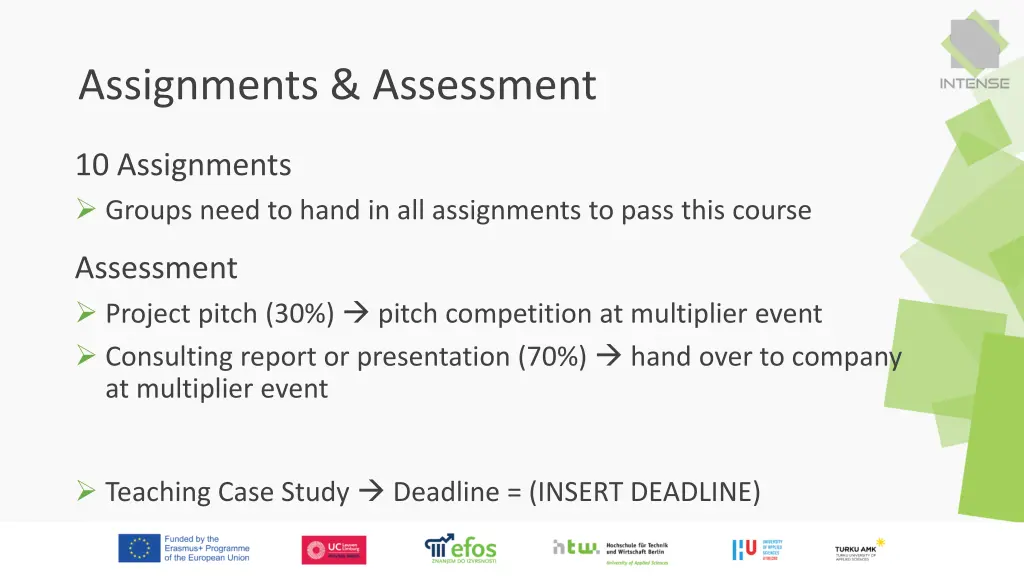 assignments assessment