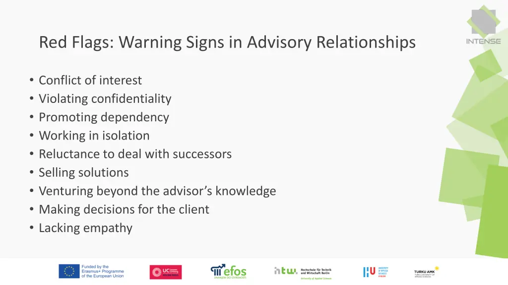 red flags warning signs in advisory relationships