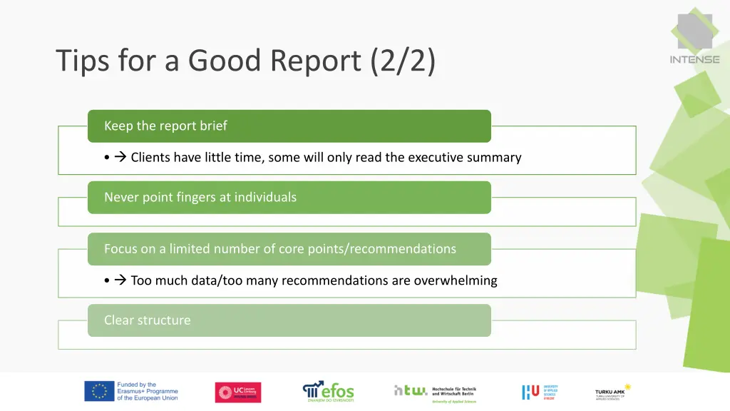 tips for a good report 2 2