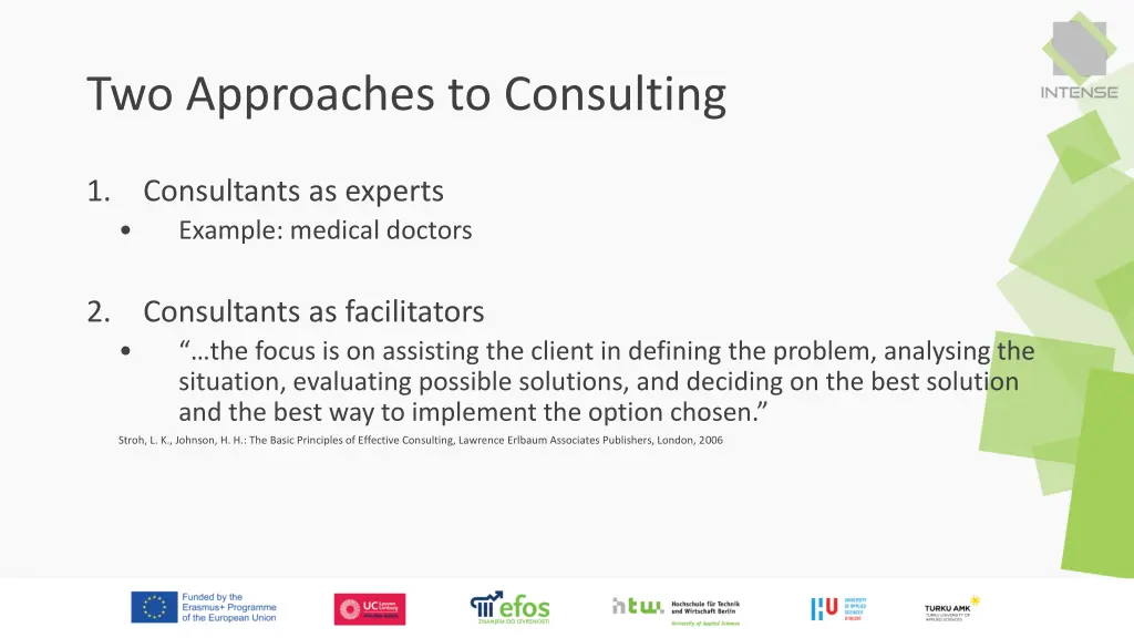 two approaches to consulting