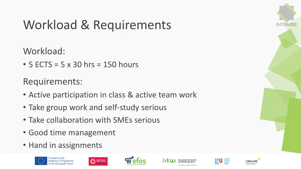 workload requirements