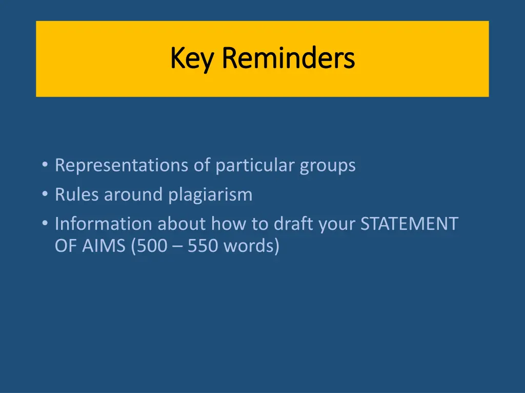key reminders key reminders