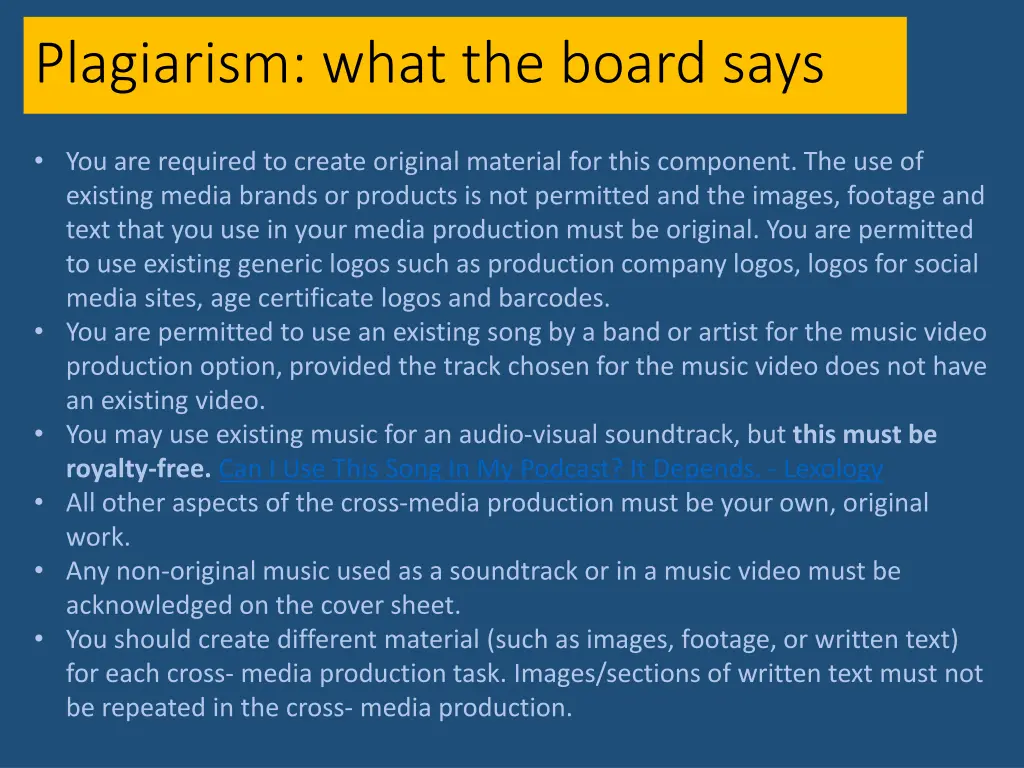 plagiarism what the board says