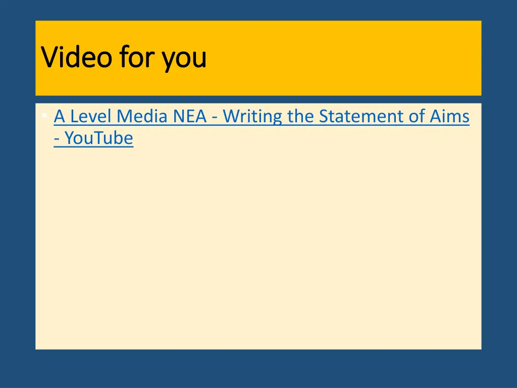 video for you video for you