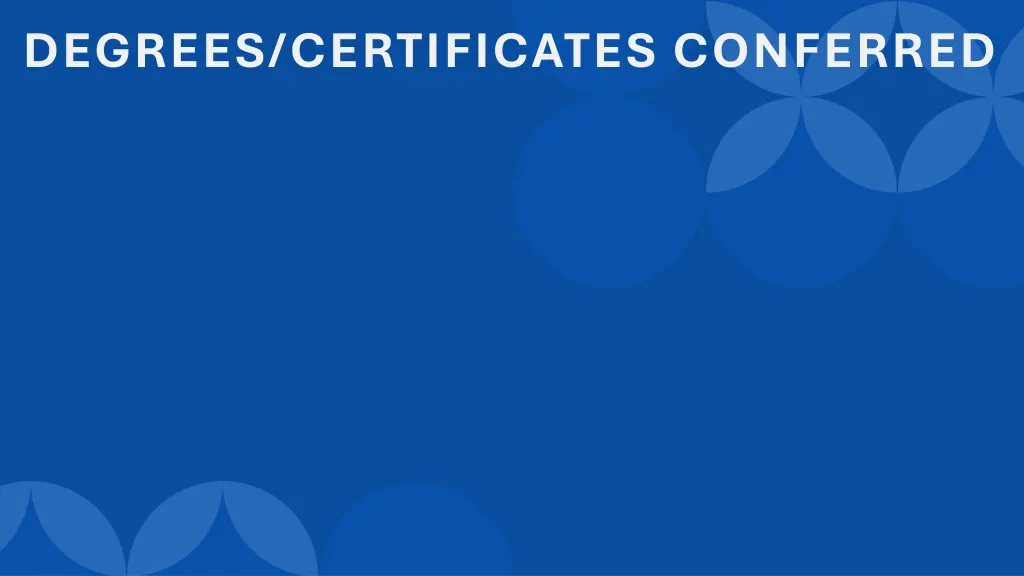 degrees certificates conferred 2
