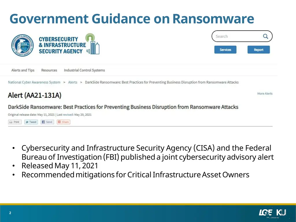 government guidance onransomware