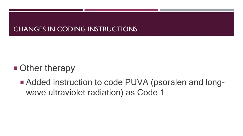 changes in coding instructions 3