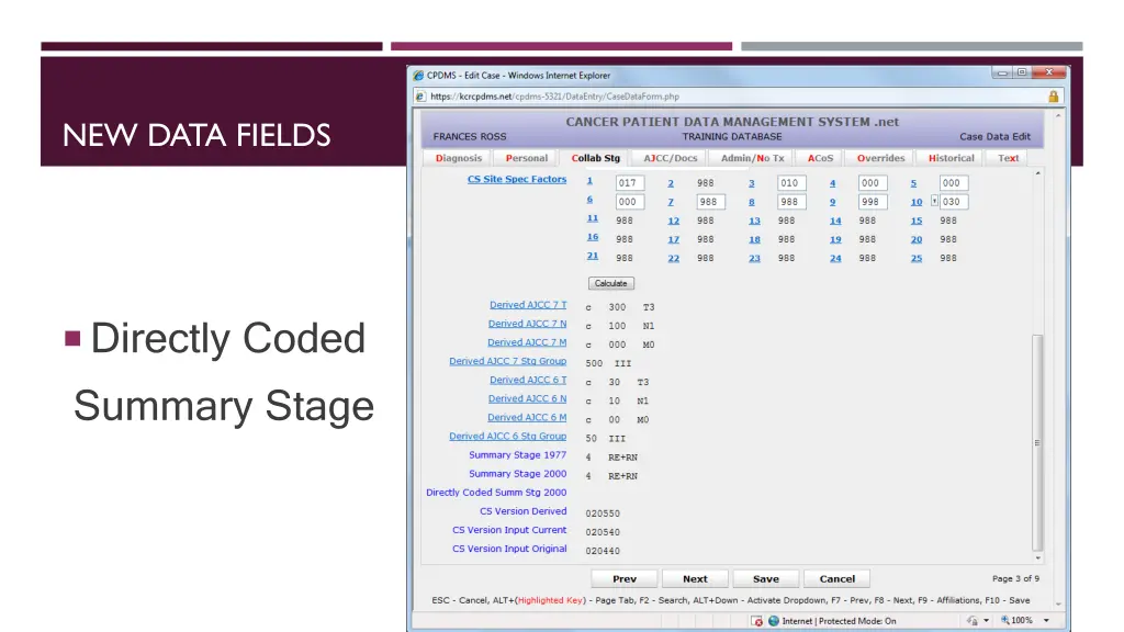 new data fields