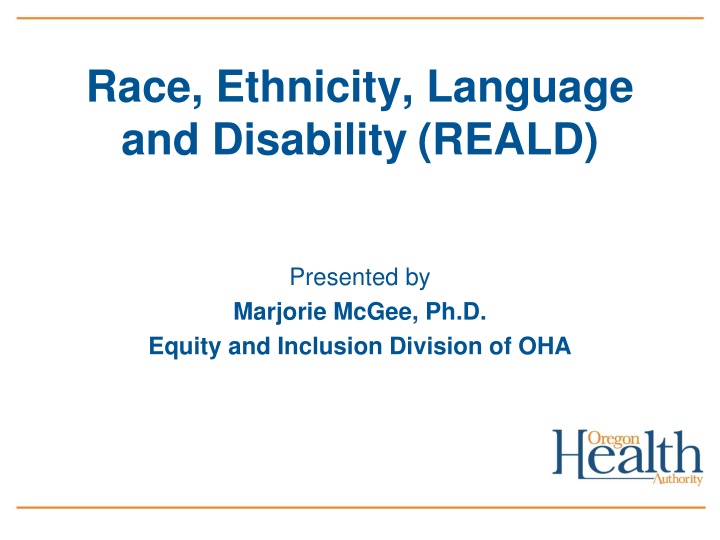 race ethnicity language and disability reald