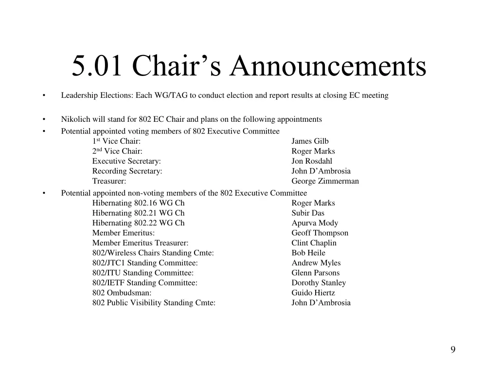 5 01 chair s announcements 1