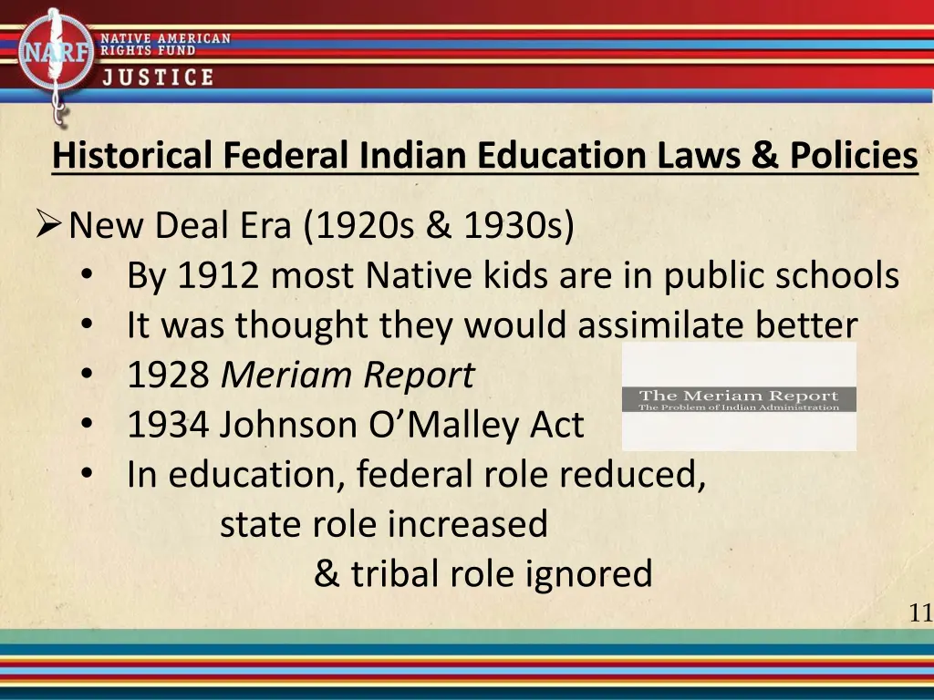 historical federal indian education laws policies 2