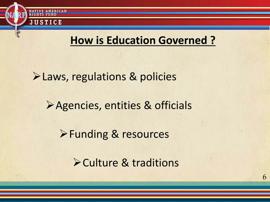 how is education governed