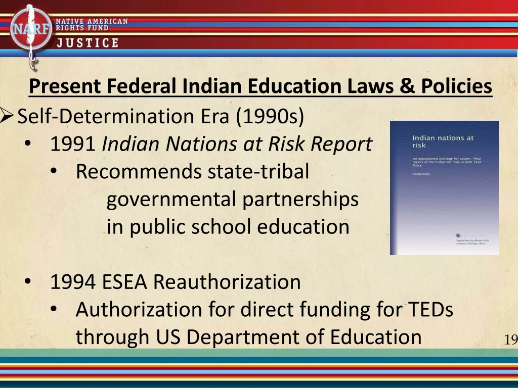 present federal indian education laws policies 6