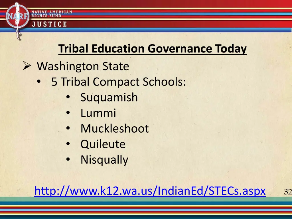 tribal education governance today washington