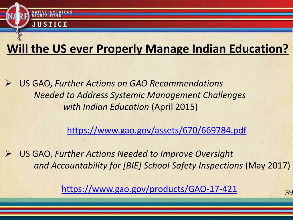 will the us ever properly manage indian education