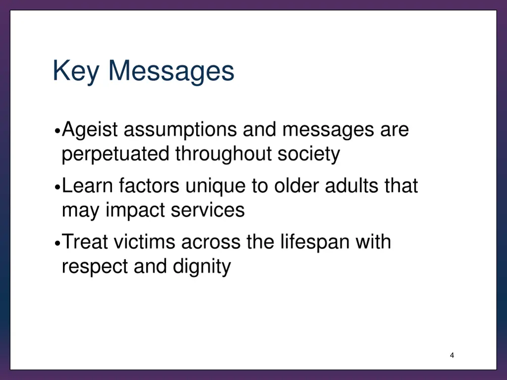 key messages