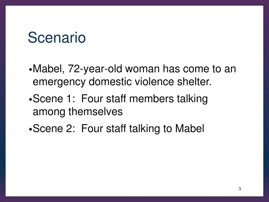 scenario