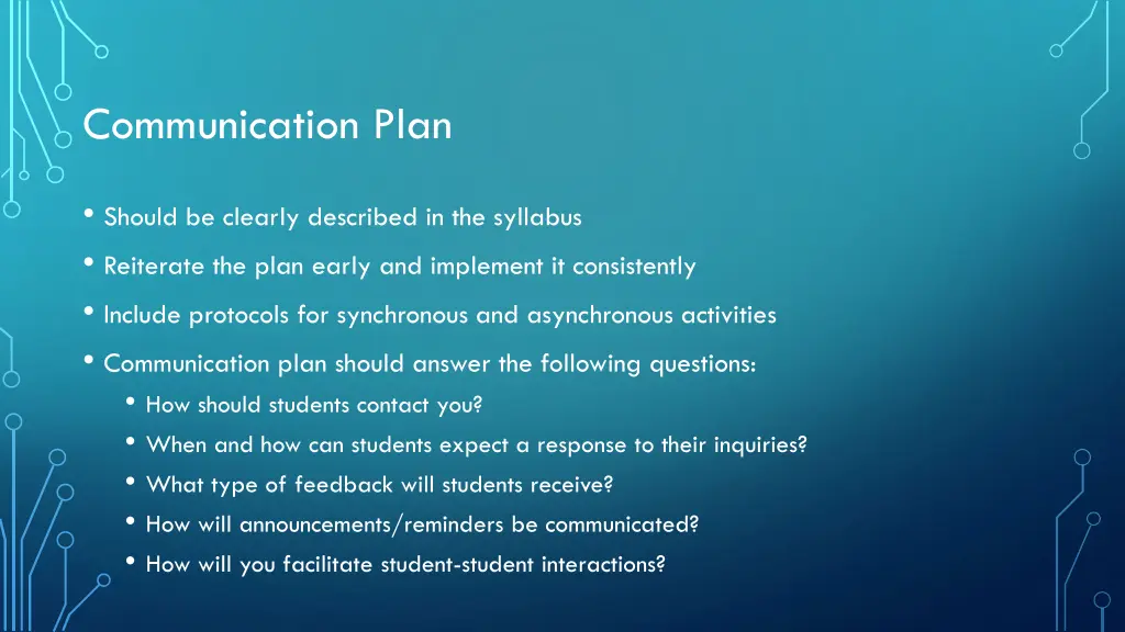communication plan
