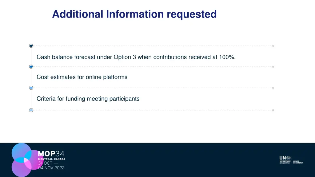 additional information requested