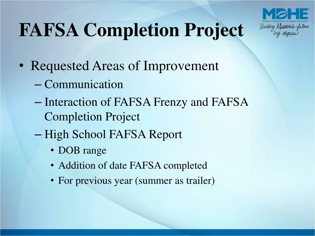 fafsa completion project 6