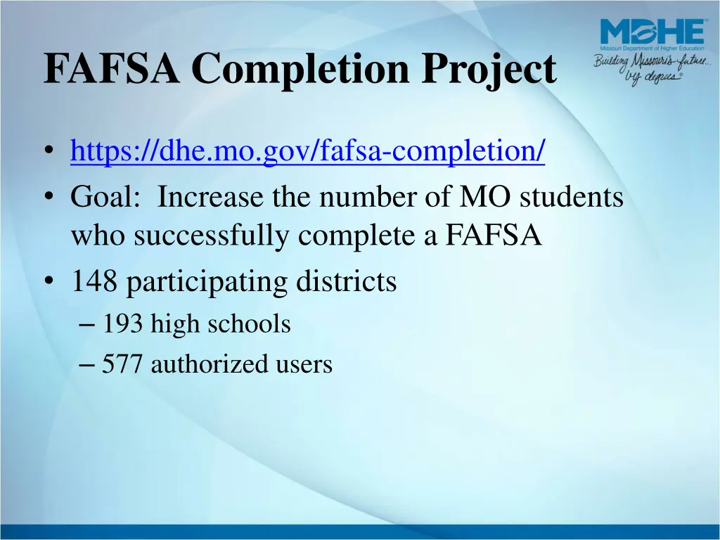 fafsa completion project