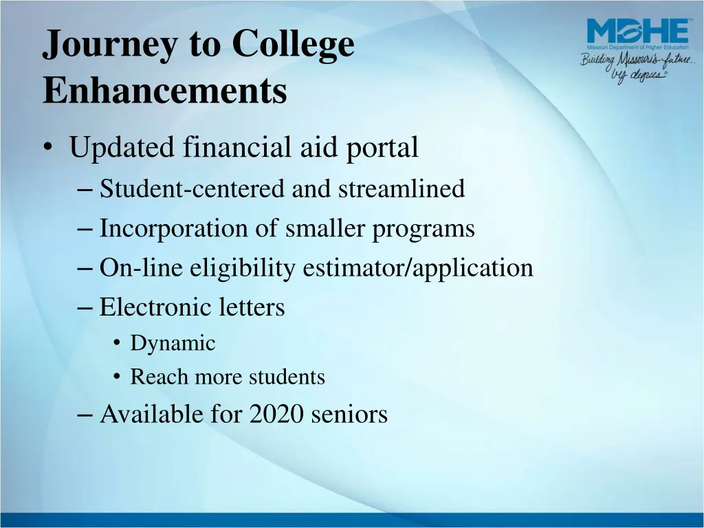 journey to college enhancements 2