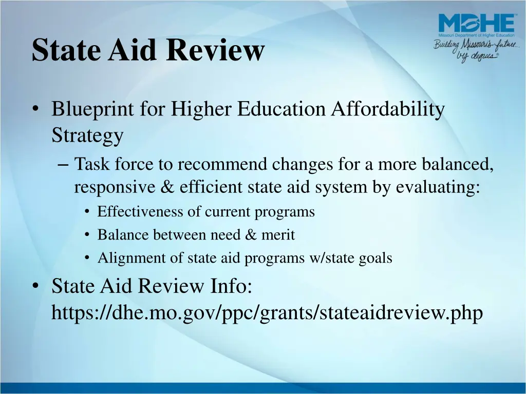 state aid review