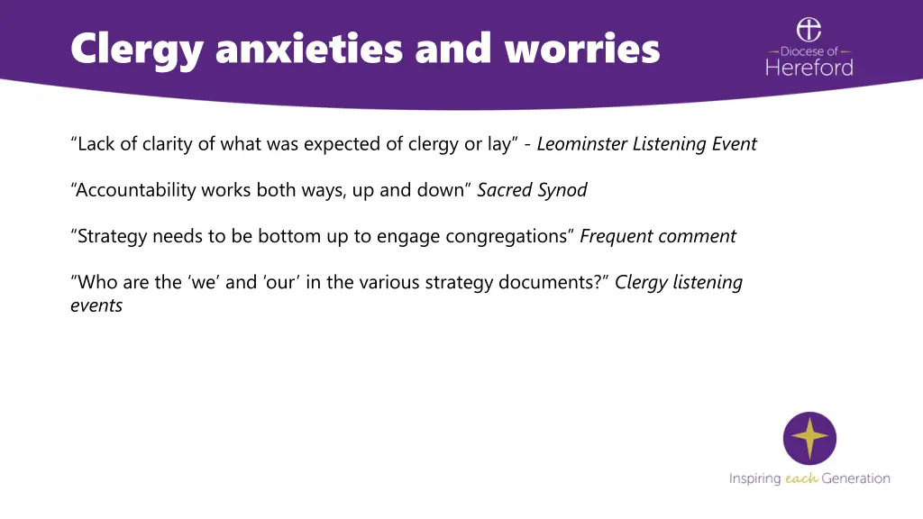 clergy anxieties and worries 1
