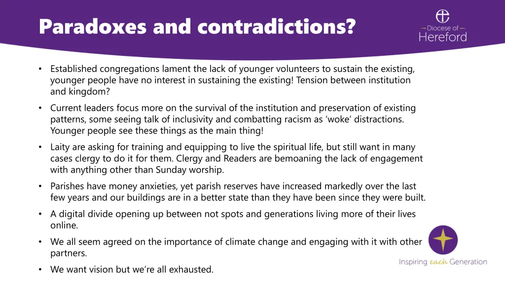 paradoxes and contradictions