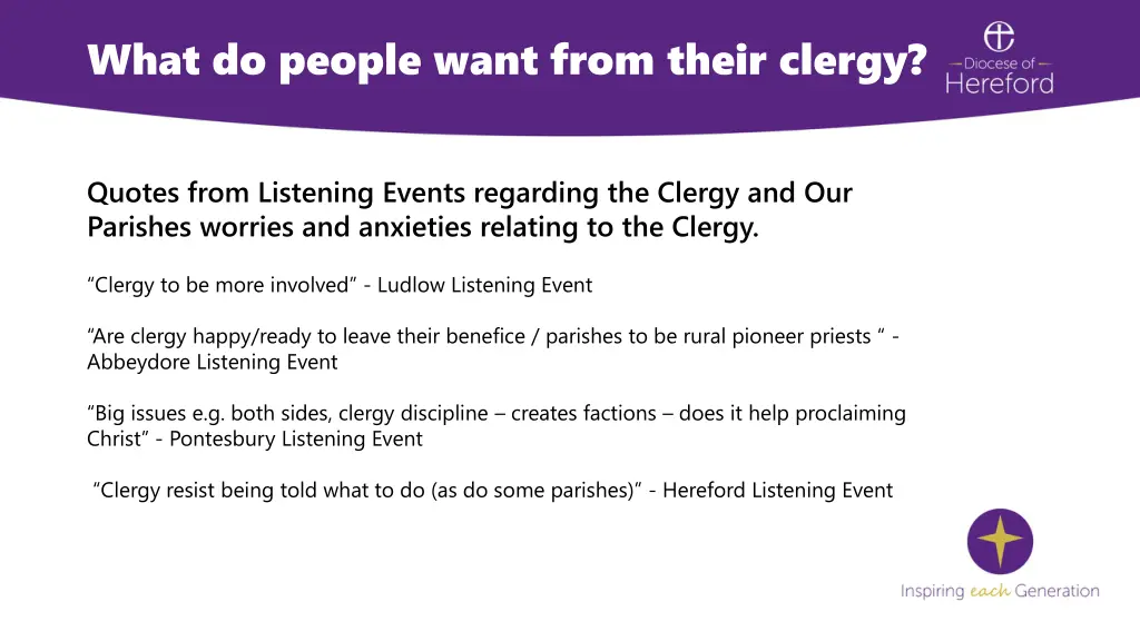 what do people want from their clergy 1