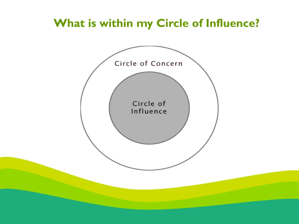 what is within my circle of influence