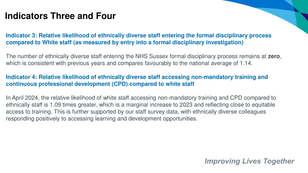 indicators three and four