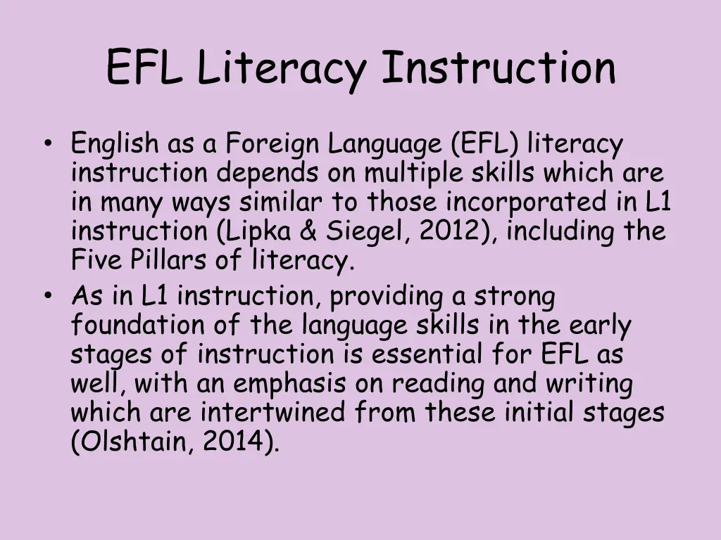 efl literacy instruction